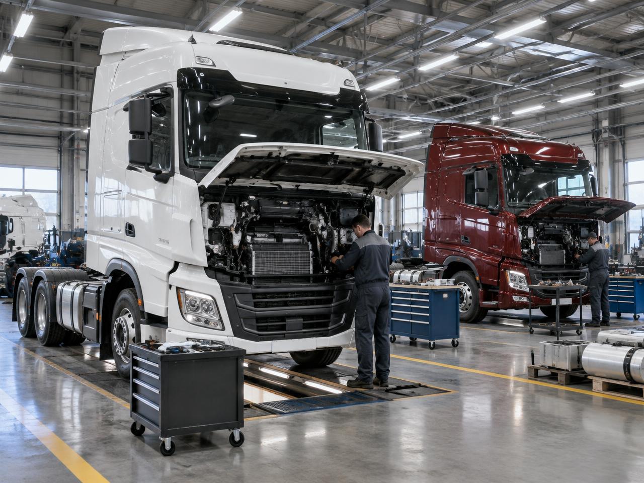 Truck refurbishment workshop